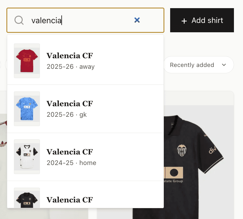 KitRoom kit search and quick-add